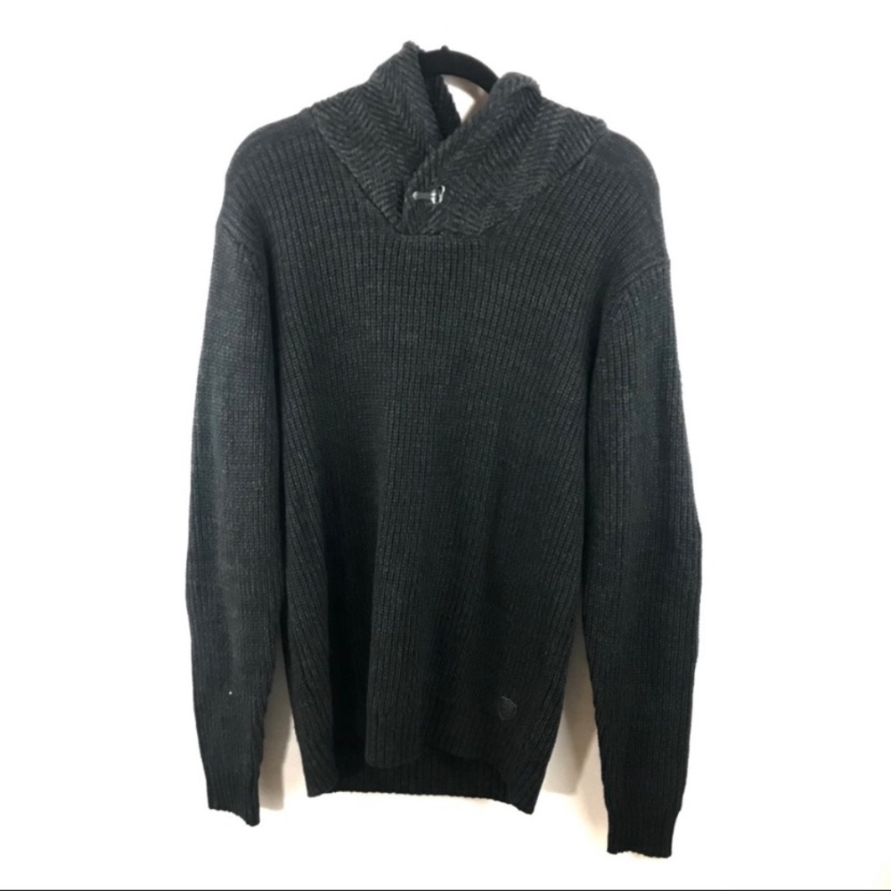 NWT!! Rock&Republic Cowl Neck Leather Elbow Tunic